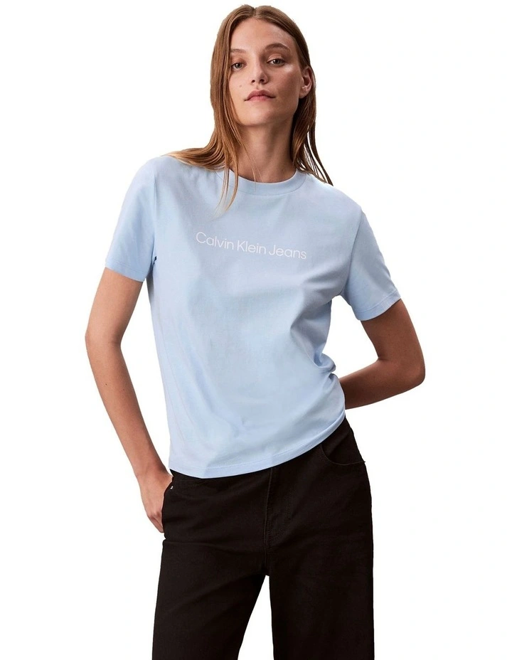 Institutional Logo Classic Tee in Cerulean image 3