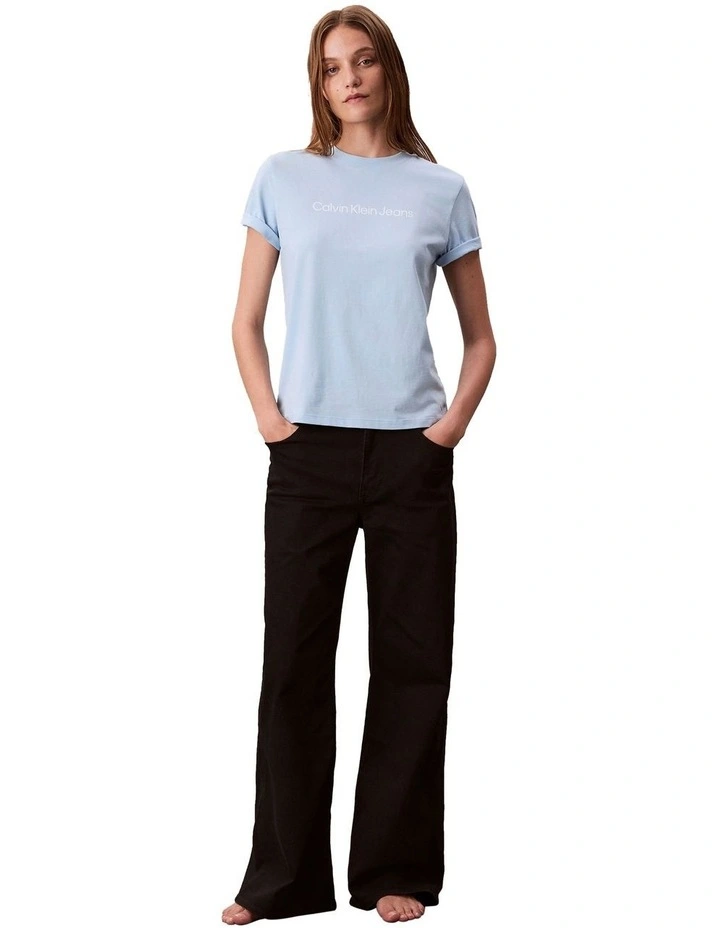 Institutional Logo Classic Tee in Cerulean image 4