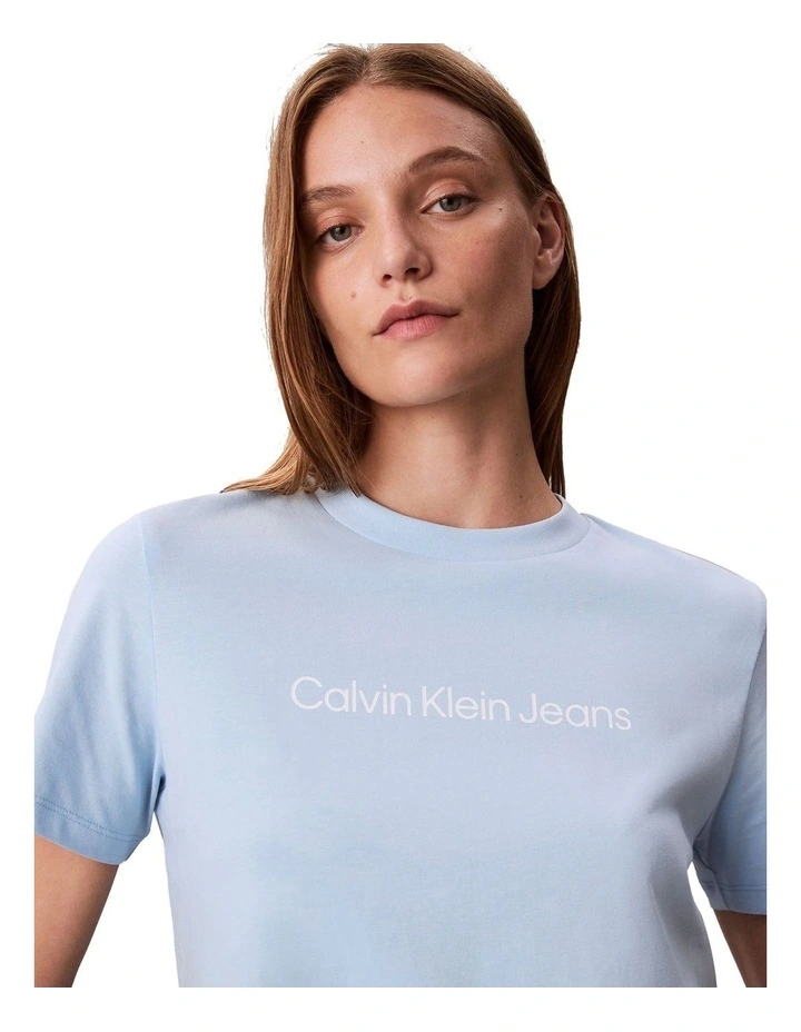 Institutional Logo Classic Tee in Cerulean image 5