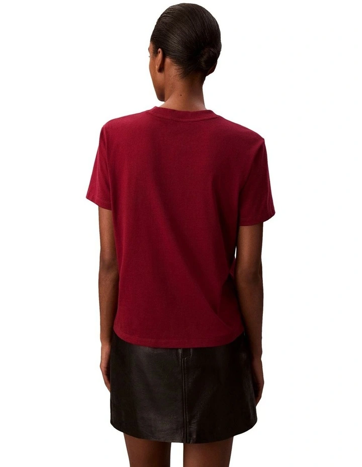 Institutional Logo Classic Tee in Magenta Jewel image 2