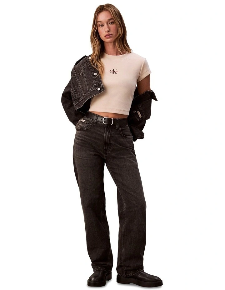 Monogram Baby Tee in Tuscan Beige image 1