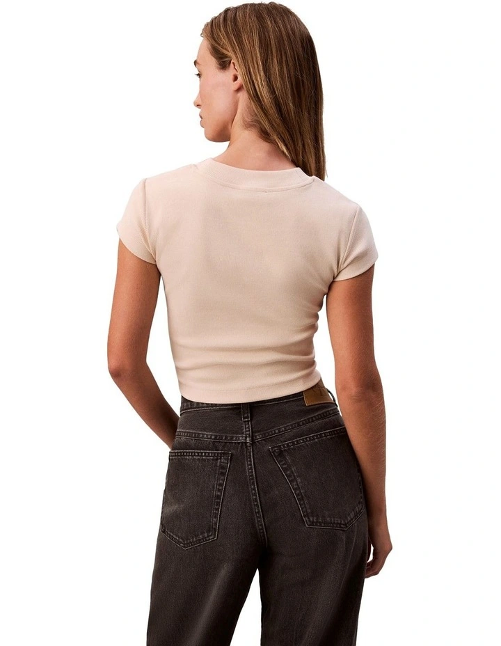 Monogram Baby Tee in Tuscan Beige image 2