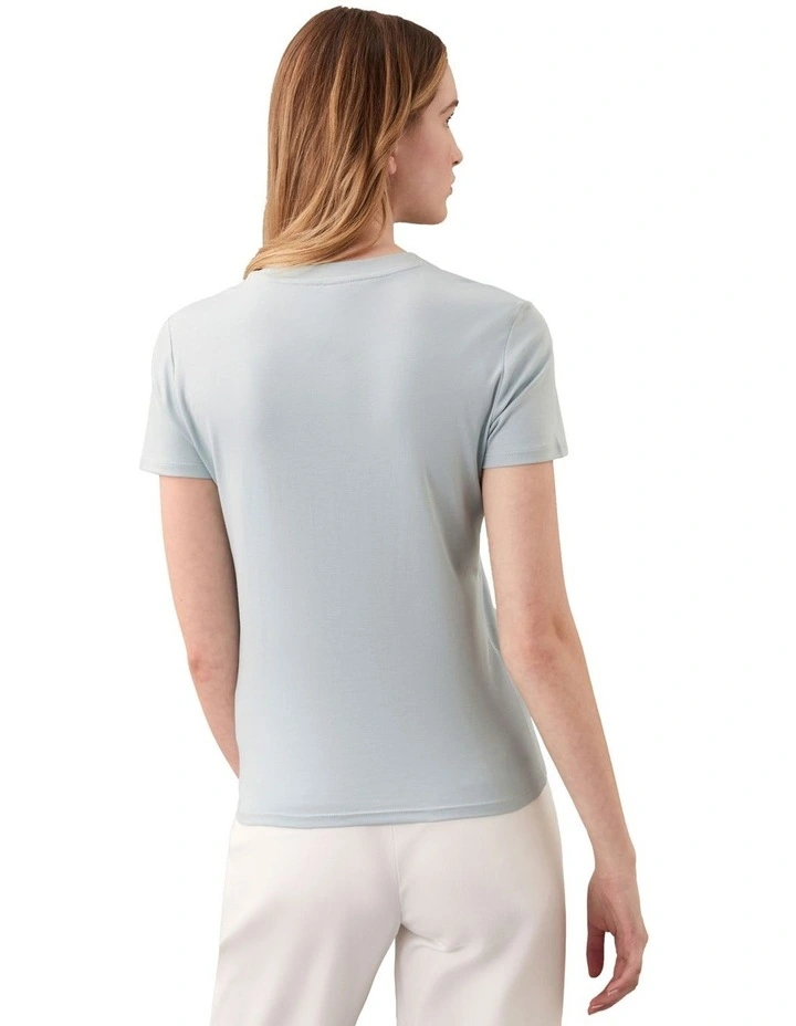 Supima Crewneck T-shirt in Light Blue image 2