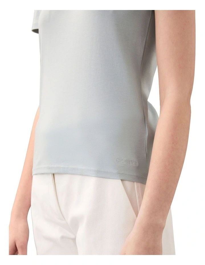 Supima Crewneck T-shirt in Light Blue image 3
