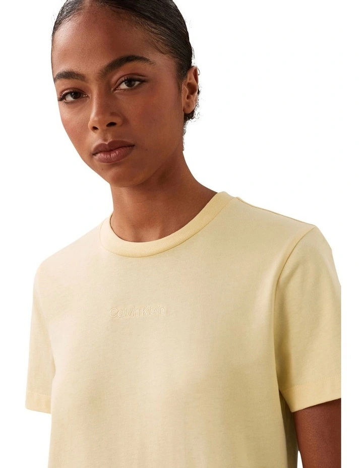 Short Sleeve Jersey Logo Graphic Tee in Yellow image 4