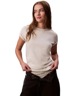 Archive Jersey Crew Tee in Grey