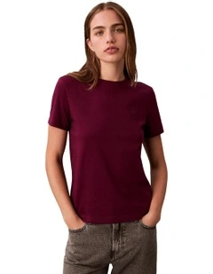 Archive Jersey Crew Tee in Berry Glaze