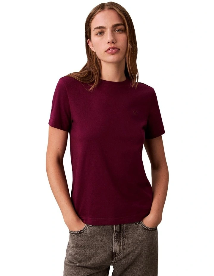 Archive Jersey Crew Tee in Berry Glaze image 1