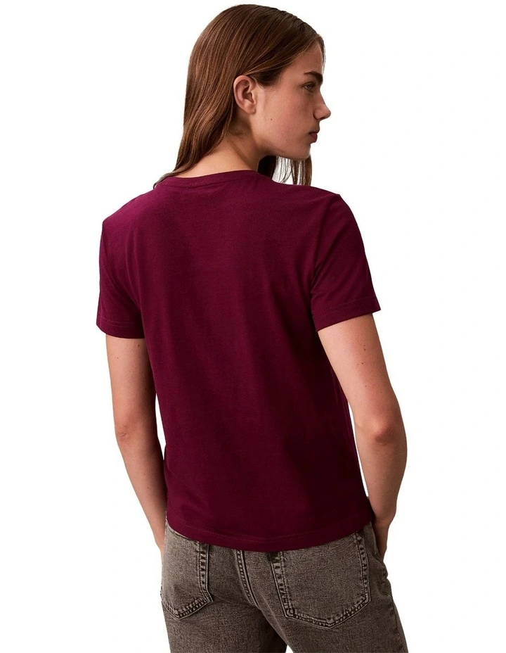 Archive Jersey Crew Tee in Berry Glaze image 2
