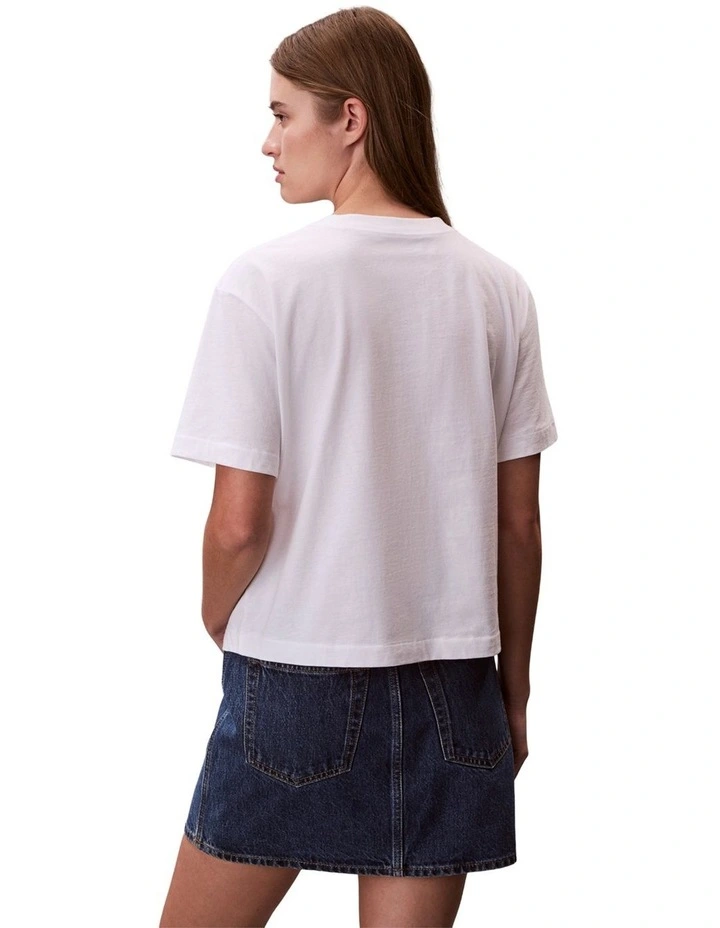 Short Sleeve Boxy Graphic T-shirt in Bright White image 2