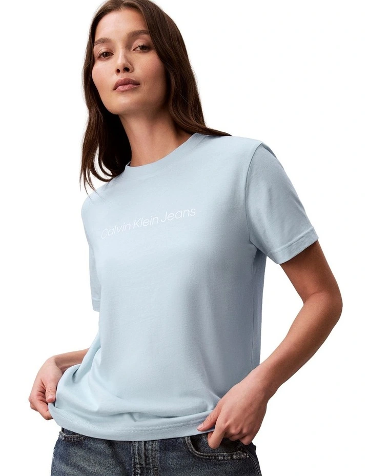 Institutional Logo Classic Tee in Breezy Blue image 3