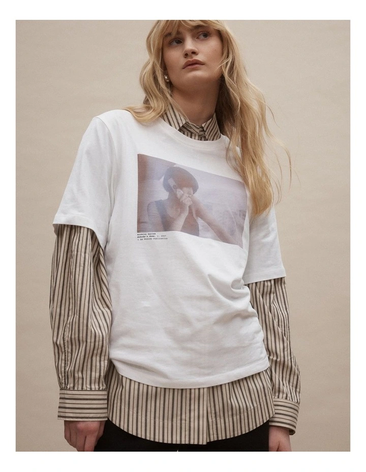 Nobody's Home Tee in White image 4