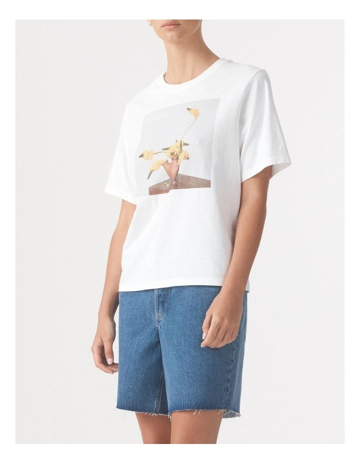 In Bloom Tee in White image 3