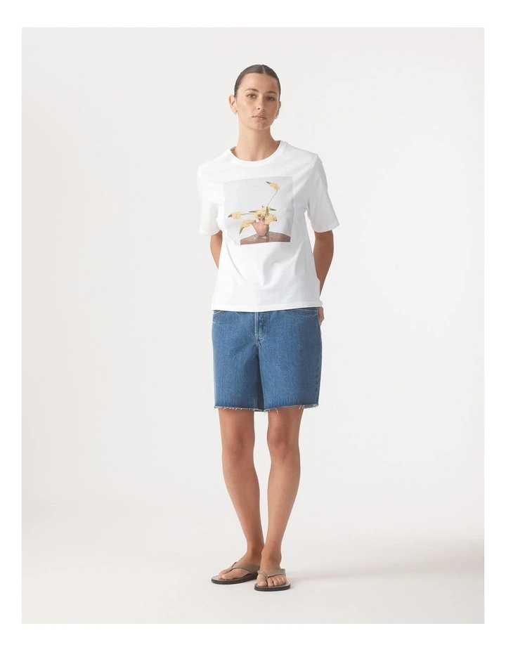 In Bloom Tee in White image 4