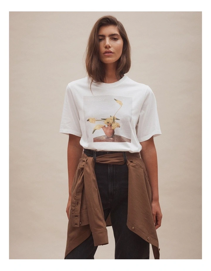 In Bloom Tee in White image 5