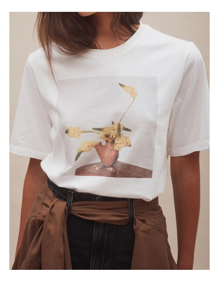 In Bloom Tee in White image 6