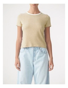 Baby Tee in Flax Stripe