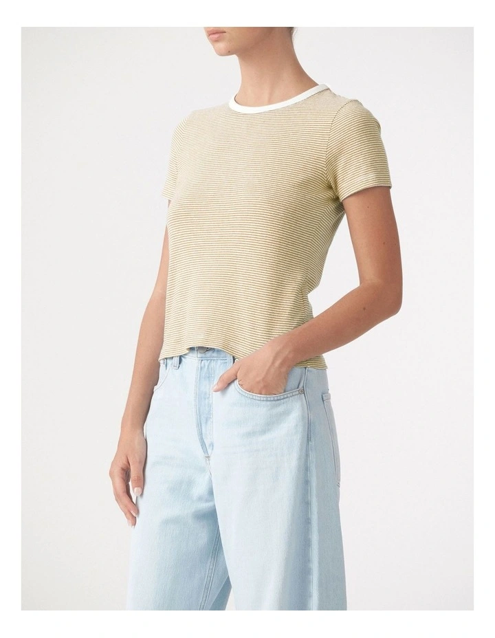 Baby Tee in Flax Stripe image 3