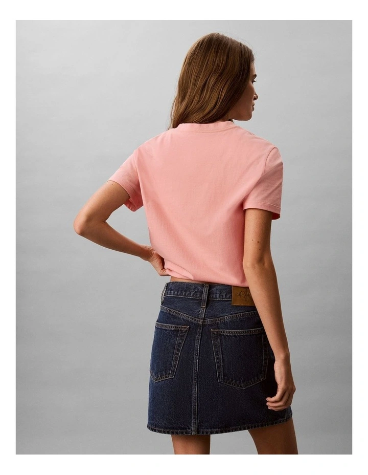 Monologo Crewneck T-Shirt in Light Red image 2