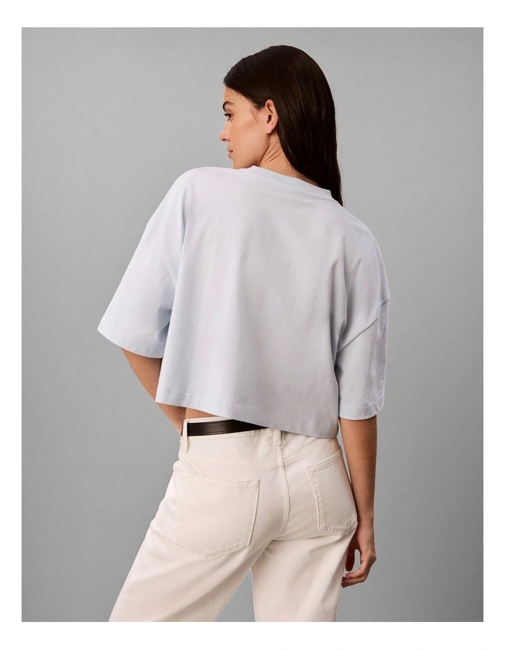 Denim Monologo Boxy T-Shirt in Plein Air image 2