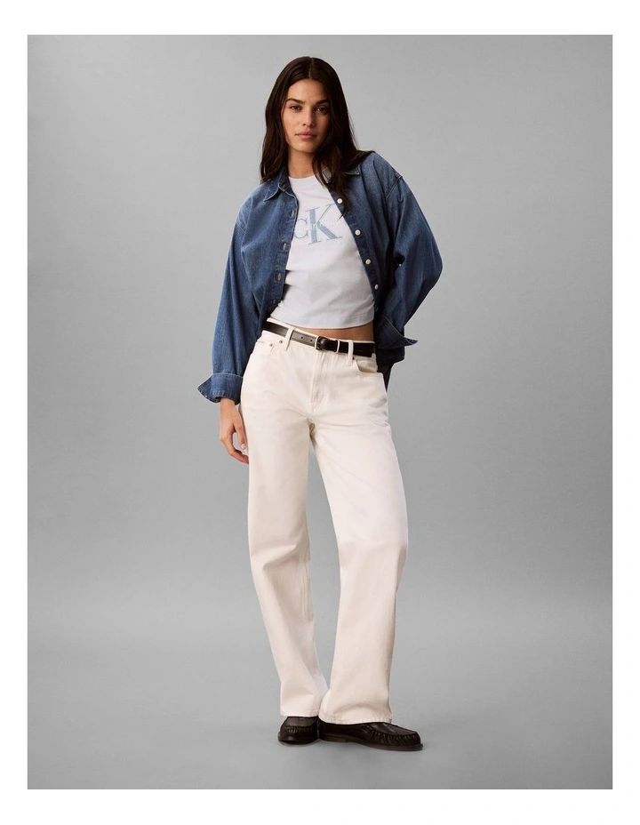 Denim Monologo Boxy T-Shirt in Plein Air image 4