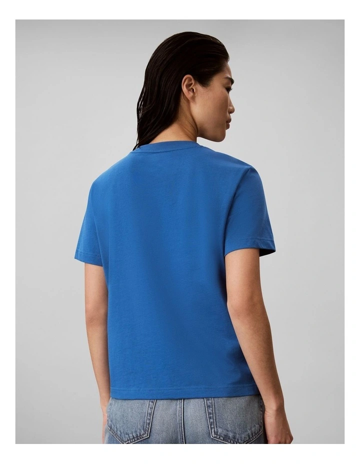 Hero Short Sleeve Classic Monologo Crew Neck Tee in Winter Blue image 2