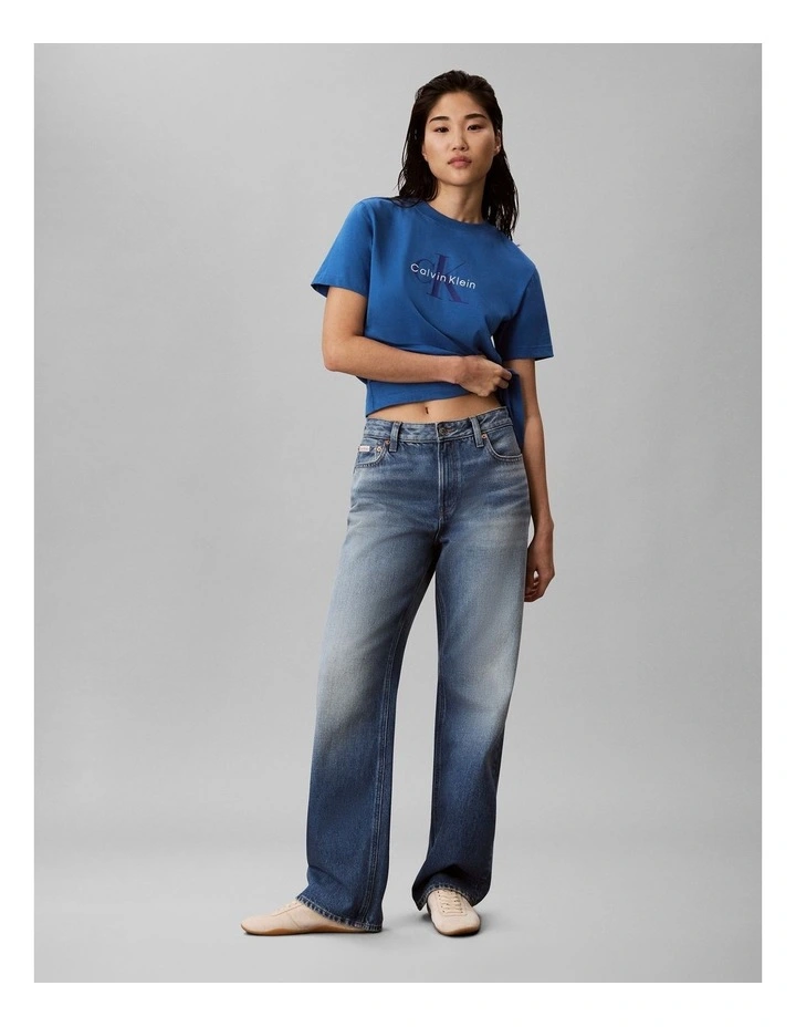 Hero Short Sleeve Classic Monologo Crew Neck Tee in Winter Blue image 5