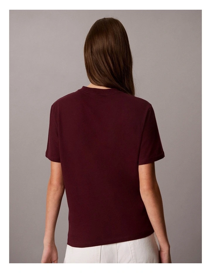 Classic Seasonal Monologo T-Shirt in Goji Berry image 2