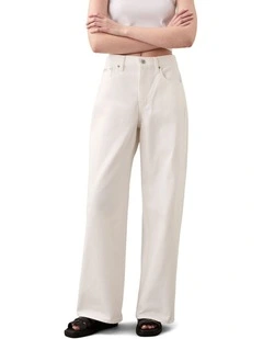 The Wide Leg Jean in Chalk