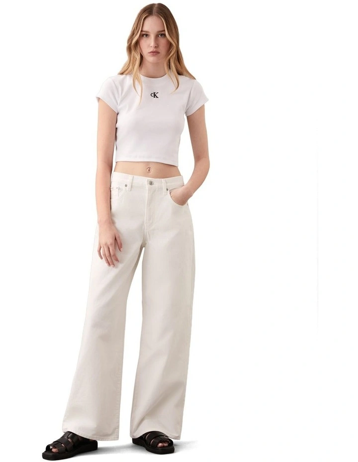 The Wide Leg Jean in Chalk image 4