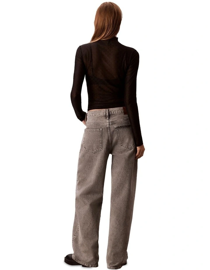 Wide Leg Jeans in Grey image 2