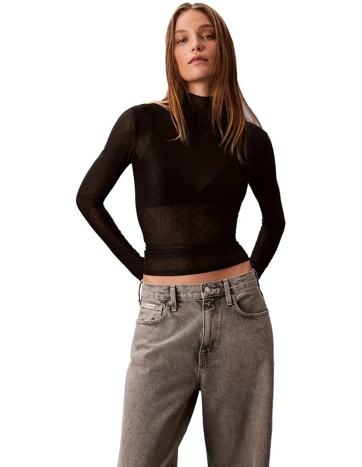 Wide Leg Jeans in Grey image 5