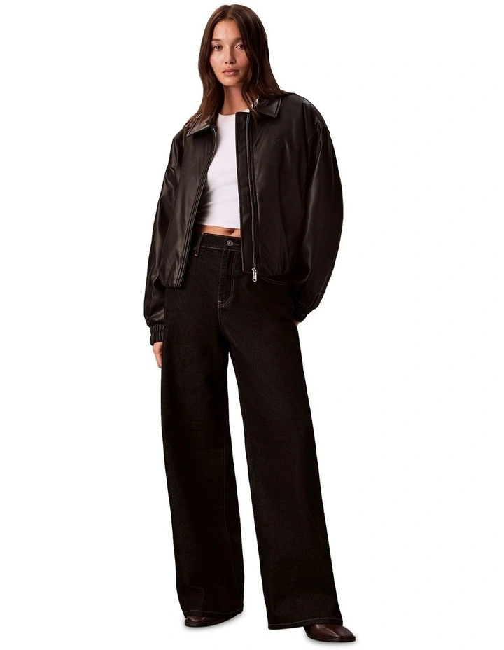 Wide Leg Jeans in Black image 1
