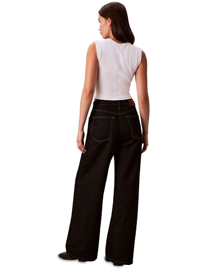 Wide Leg Jeans in Black image 2