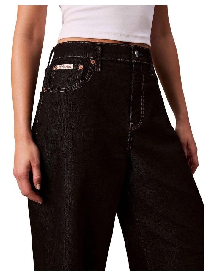 Wide Leg Jeans in Black image 5