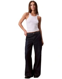 Tencel Ultra High Wide Leg Pant in Clean Rinse