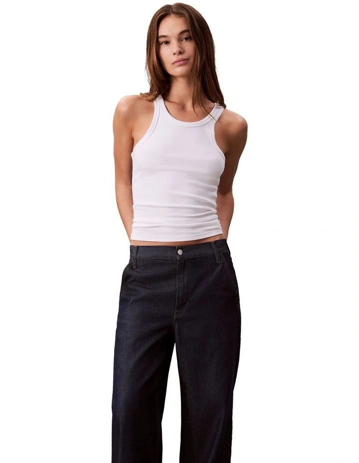 Tencel Ultra High Wide Leg Pant in Clean Rinse image 5
