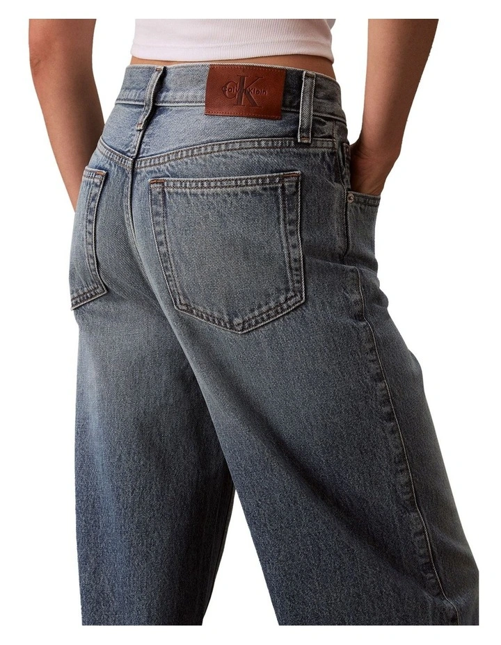 High Rise Denim Culotte in Blue image 6