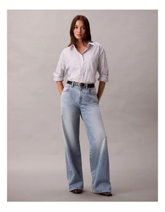 The Wide Leg Jean in Jones Blue