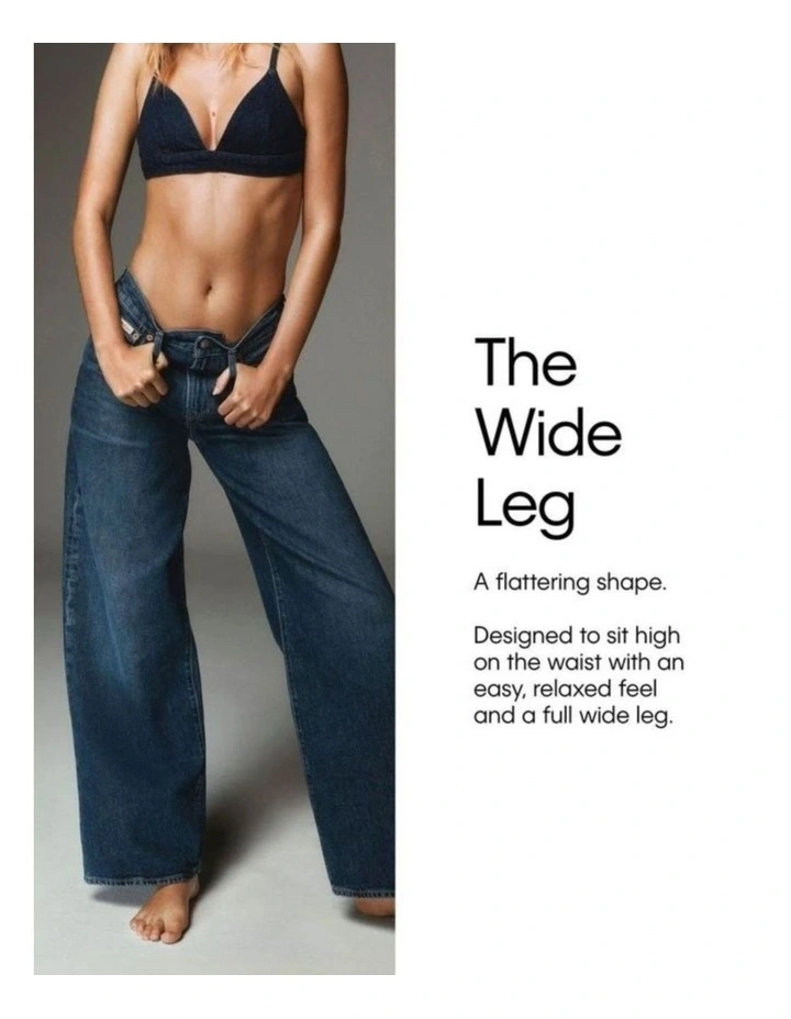 The Wide Leg Jean in Jones Blue image 7