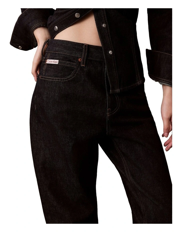 Ultra High Straight Bootcut Jeans in Black image 5
