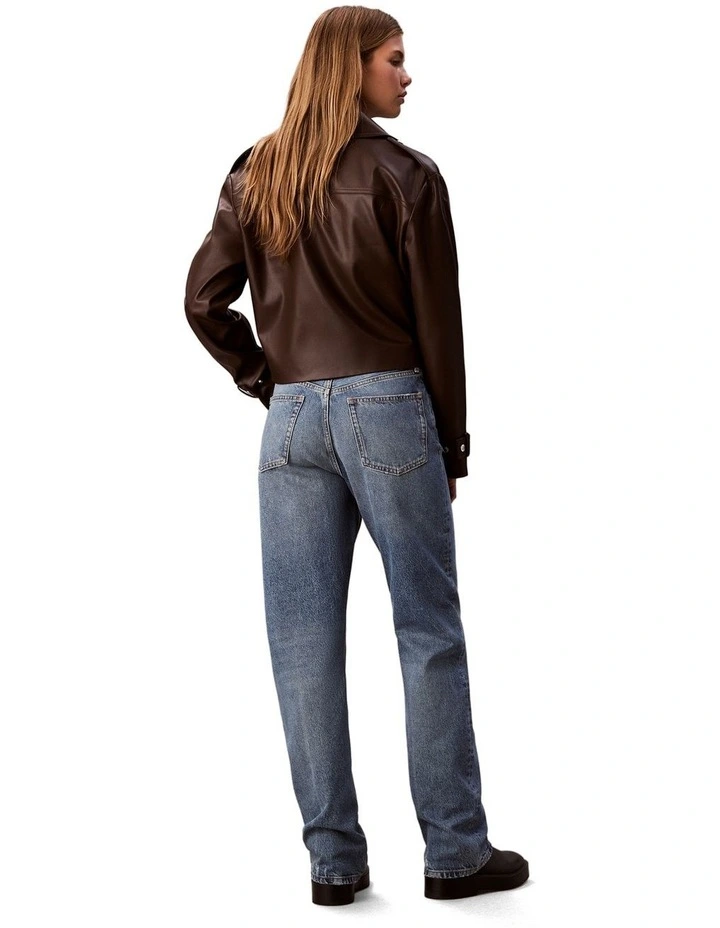 Ultra High Straight Bootcut Jeans in Blue image 2