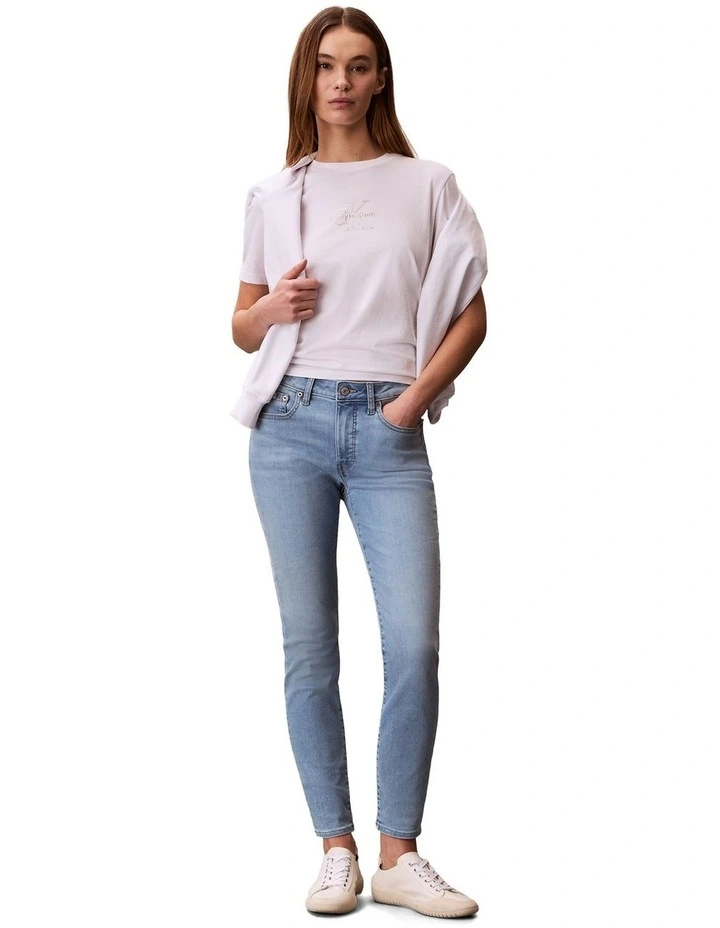 Mid Rise Skinny Jeans in Light Cape image 4