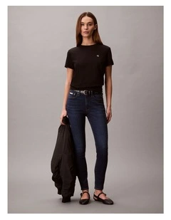 Mid Rise Skinny Blue Jean in Blue Orbit