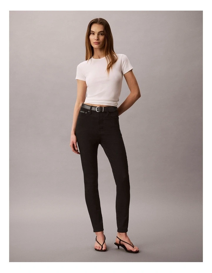 High Rise Skinny Jean in Classic Black image 1