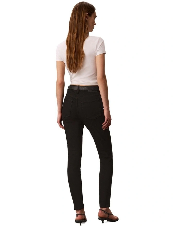 High Rise Skinny Jean in Classic Black image 2