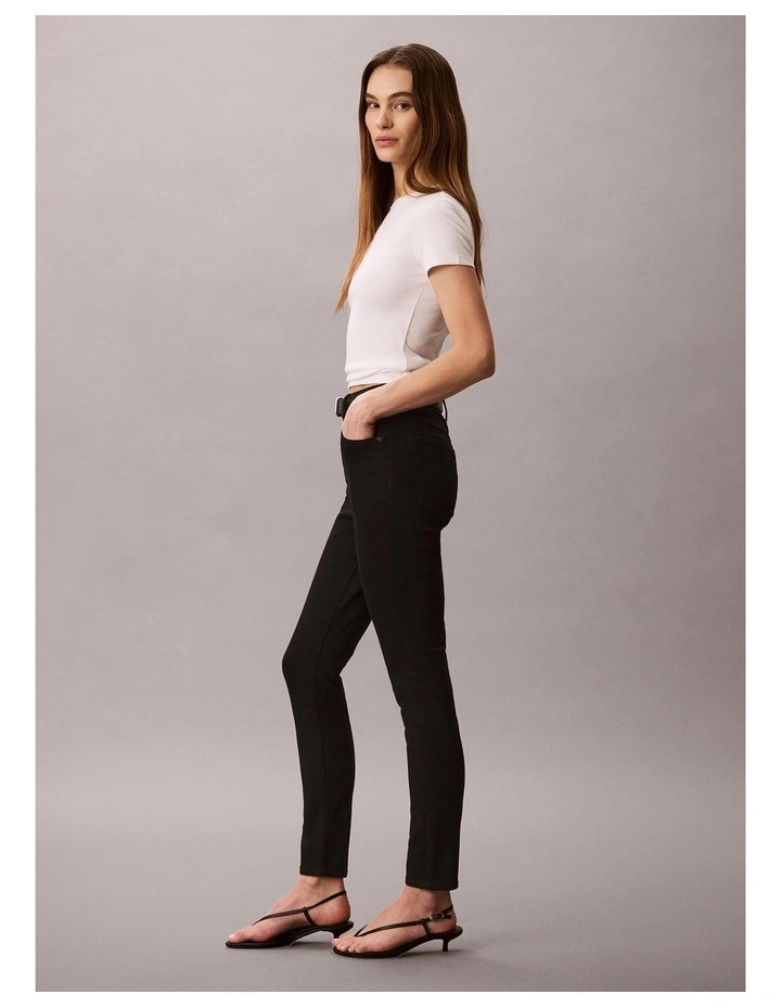 High Rise Skinny Jean in Classic Black image 3