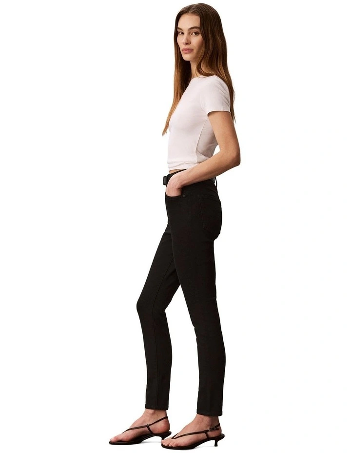 High Rise Skinny Jean in Classic Black image 3