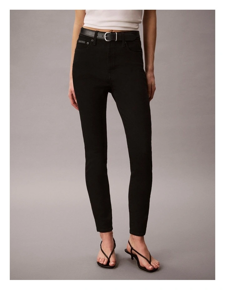 High Rise Skinny Jean in Classic Black image 4