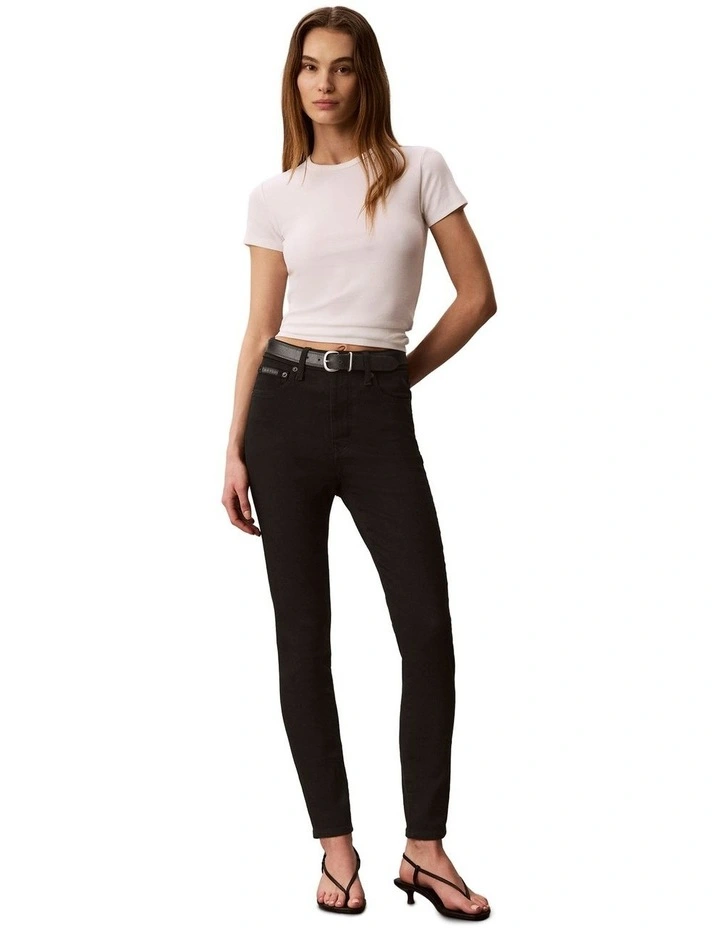 High Rise Skinny Jean in Classic Black image 6